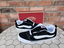 VANS Knu Skool Skate Men Sz 15 sneakers VN0009QC6BT Old BLACK True White Classic