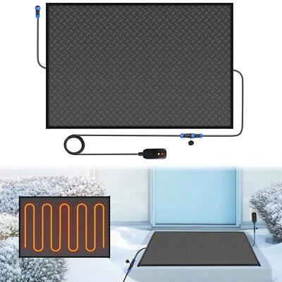 ABORON Heated Snow Melting Mats Outdoor Anti-Slip Mats for Stairs Snow Removal 20"x60''