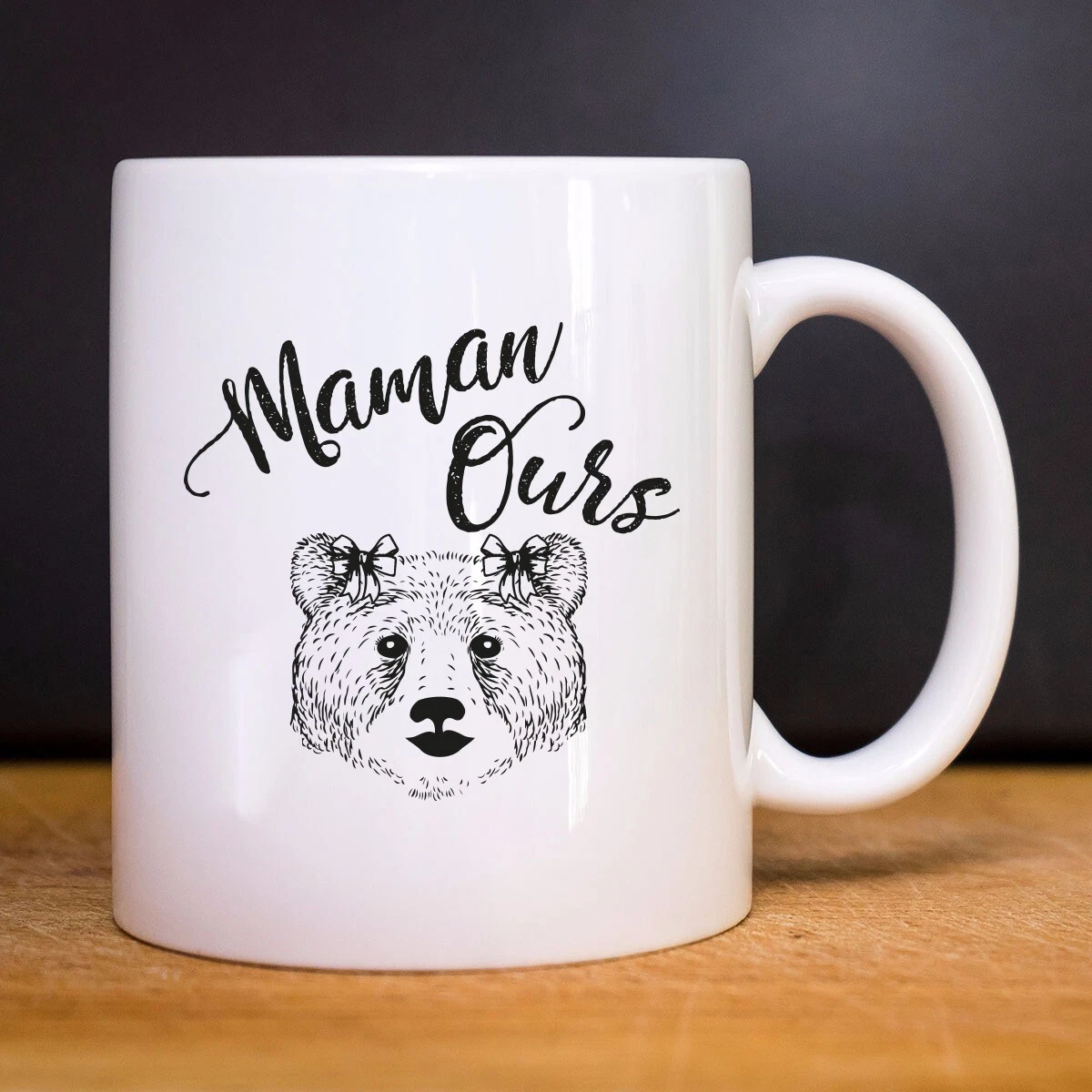 Ceramic Mug White Mum Bear