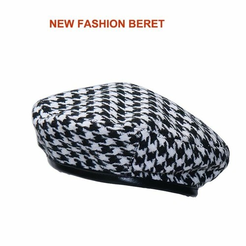 Winter Plaid Beret Hats Women French Beret Female Autumn Hat Luxury Painter Caps - Picture 7 of 13