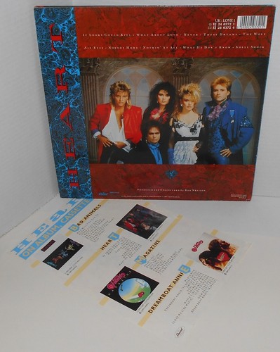 1985 HEART s/t self-titled LP UK pressing, orig inner sleeve, LPs insert Ex / Ex - Picture 2 of 2