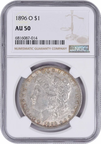 1896-O Morgan Silver Dollar AU50 NGC