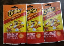 Flamin Hot  CHEETOS  Scented bath dust  Set of 3 New Free Fast Shipping