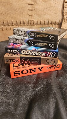 Lot of 5 Fuji, TDK, Sony, BLANK AUDIO CASSETTES TAPES - NEW SEALED