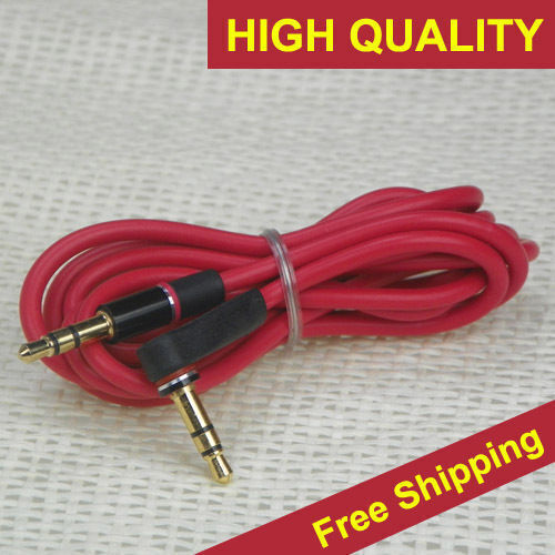 3.5mm BEATS Jack Replacement STUDIO Cable Lead Cord AUX PRO SOLO Red Audio WFEU - Picture 1 of 14