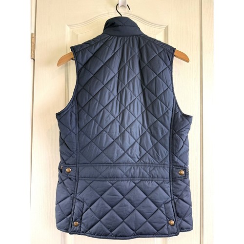 Polo Ralph Lauren Men's Quilted Vest Navy Blue Zip Up Snap Corduroy Trim Size S - Picture 2 of 12
