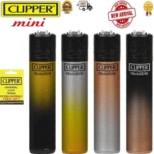 4 x Clipper Lighters Crystal Gradient Premium Design Mini Size Refilable Set - Picture 1 of 2