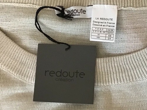 NEU MIT ETIKETT LA REDOUTE steinbeige Oversize-Wappenpullover ideal zum Lagenlook - PASST ALLEN - Bild 5 von 6