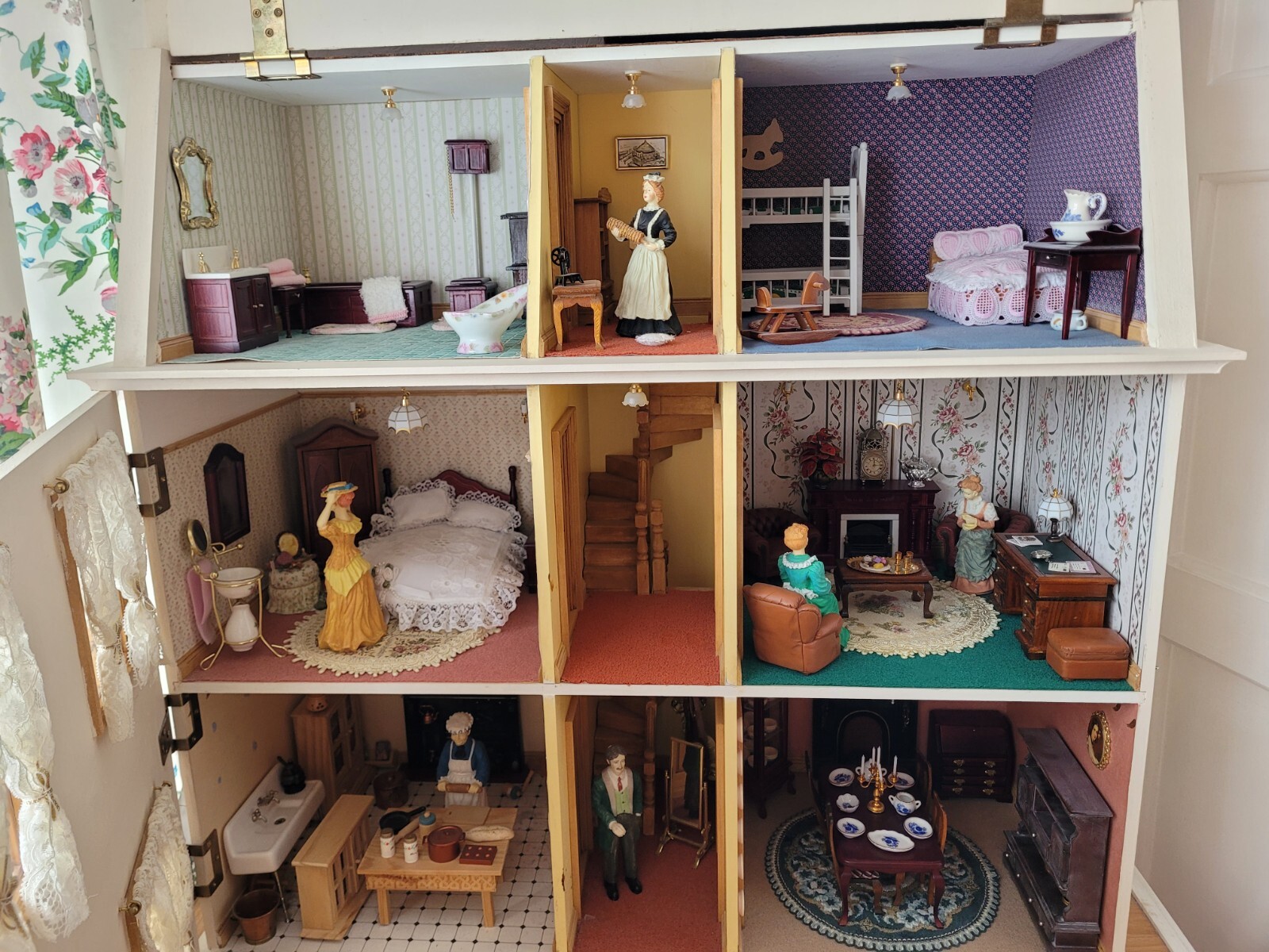 Dolls House Emporium Manor House Fully Wired And Furnished eBay