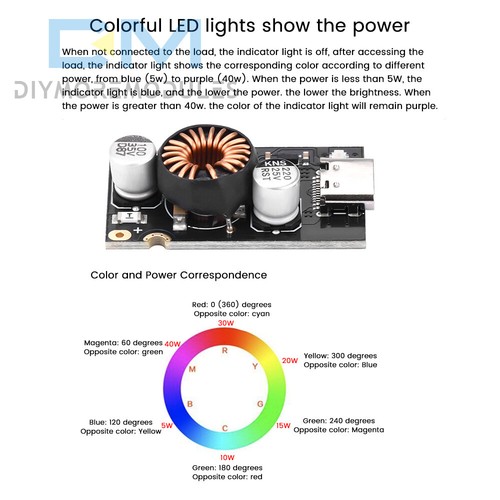 Módulo de carga rápida 65W DC8~30V PD2.0/3.0 PPS Protocolo FCP AFC Interfaz tipo C - Imagen 4 de 15