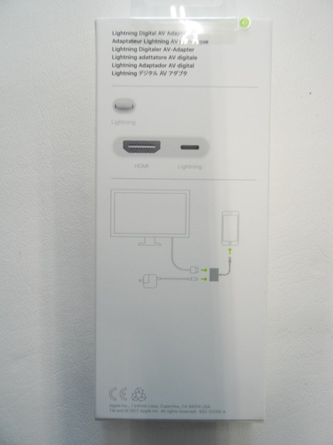 AUTHENTIQUE Adaptateur Lightning vers AV numérique Apple Original MW2P3AM/A A1438 Blanc - Photo 2/3