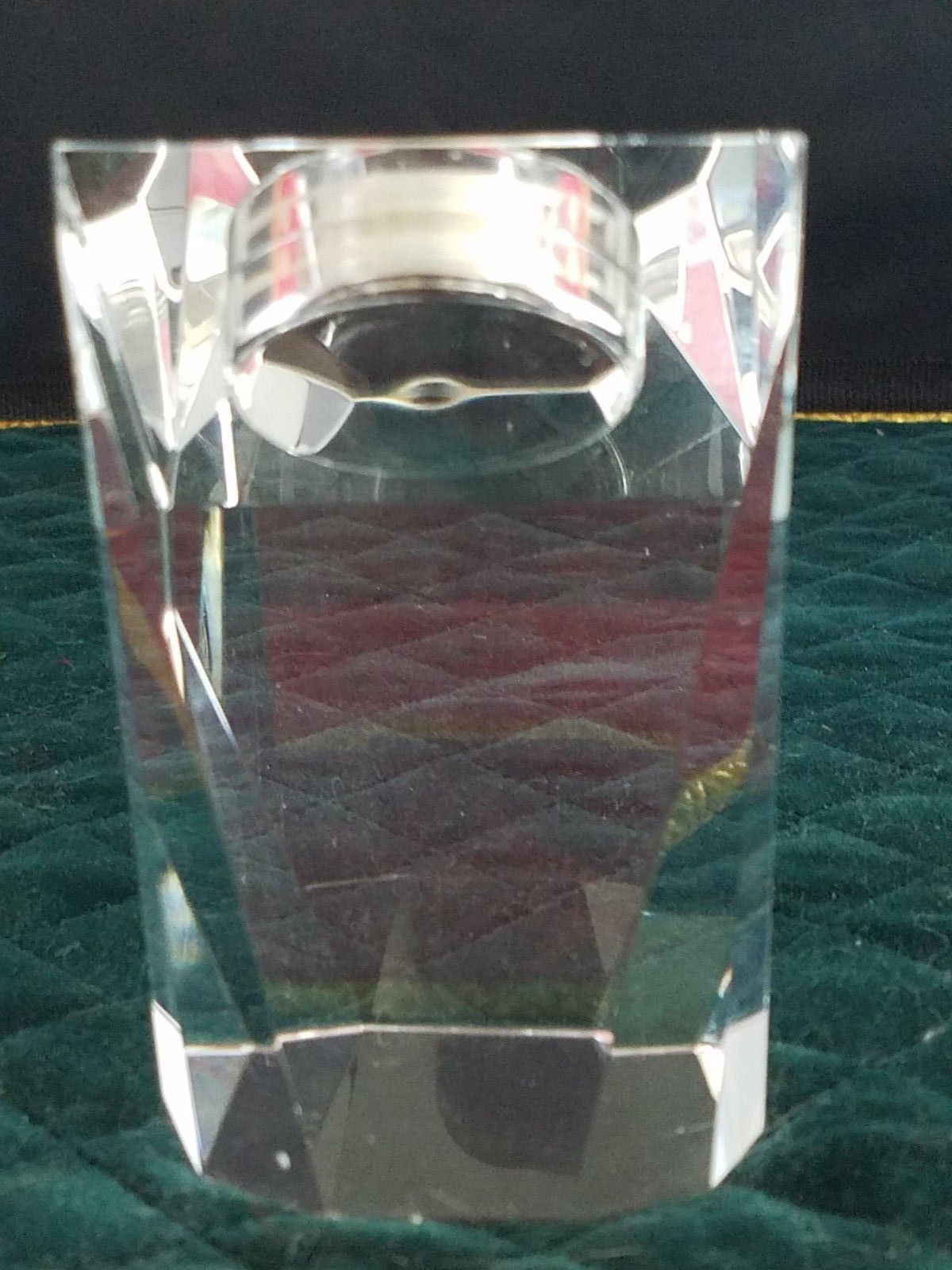 Seiko Crystal Clock Mantel Table Paperweight Quartz 4 1/4"h Ref QHG006