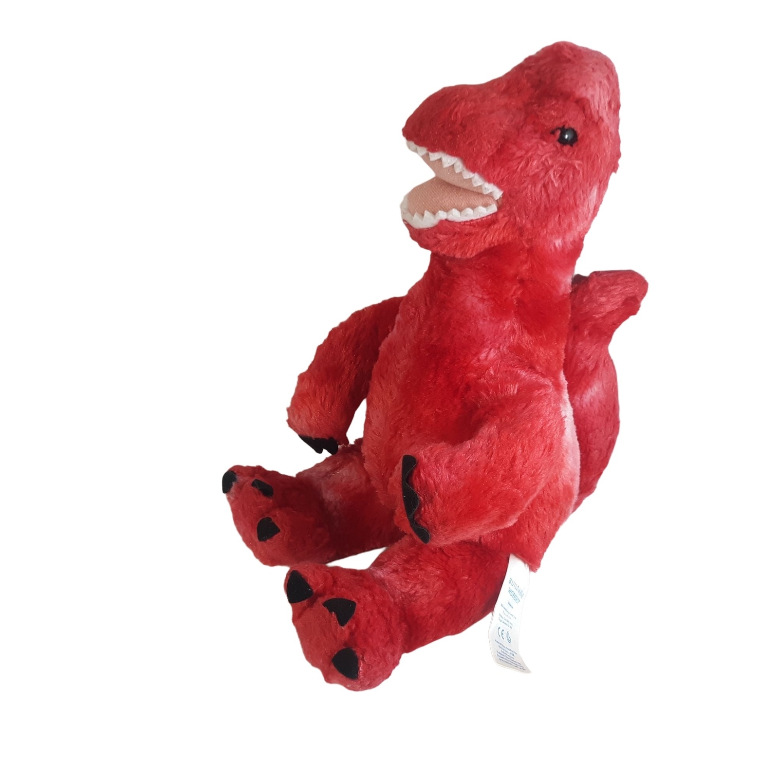 red stuffed dinosaur