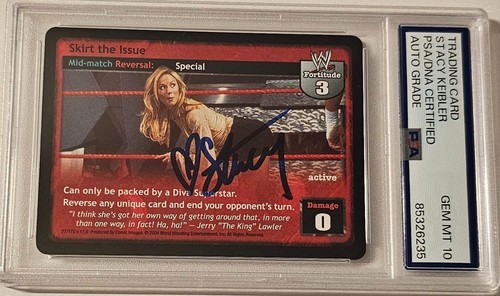 Stacy Keibler 2005 Comic Images WWE Raw Deal Foil Rookie Rare SIGNED PSA GEM 10