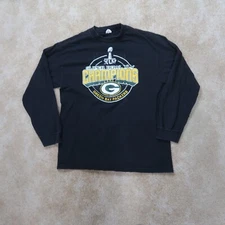 Green Bay Packers NFL Football Long Sleeve T Shirt Size Large Superbowl