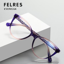 Women TR90 Anti-Blue Light Cat Eye Eyeglasses Clear Lens Classic Glasses Frames