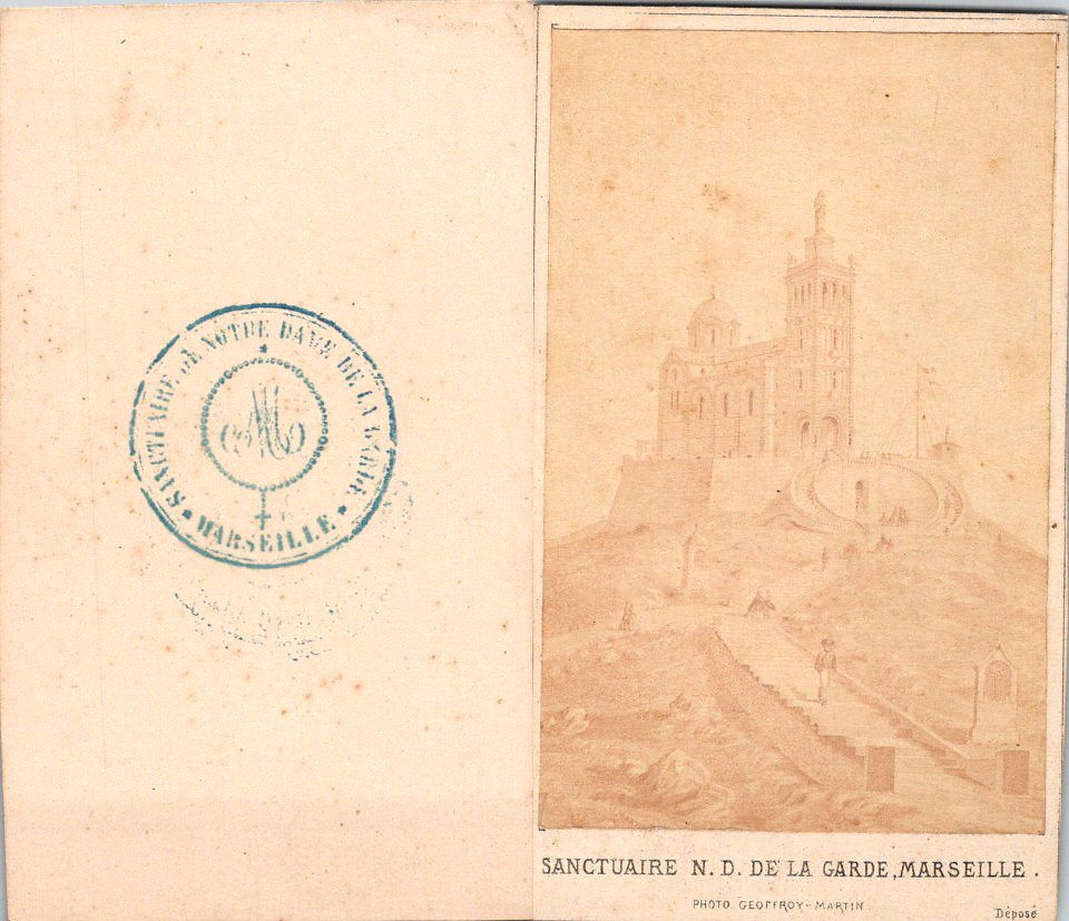 Tirage Albuminé Vintage (circa 1880) - Marseille, La Cathédrale Neuve - Format 10x15 Cm - Référence CL5585