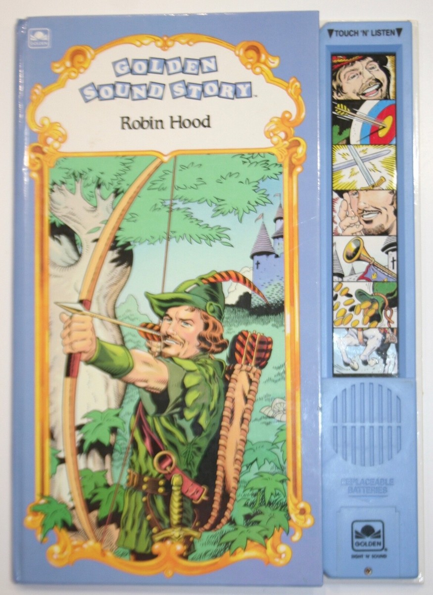 ROBIN HOOD Vintage Golden Books Golden Sound Story Book Hardcover