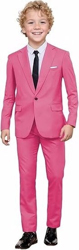 Boys Suit Wedding Ring Bearer Formal Blazer Pants Graduation Tuxedo Two Pieces - Picture 6 of 27