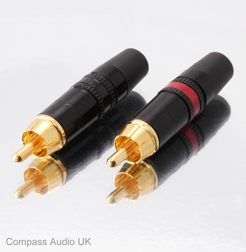 Conector de soldadura HiFi de audio profesional NEUTRIK REAN GOLD PHONO RCA PLUG NYS373 - Imagen 4 de 12