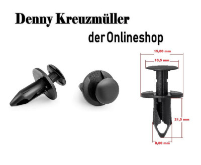 10 x Befestigung Clips Spreizniete Stoßstange Radhaus 8mm für Kfz /NFZ Ford