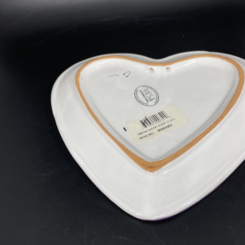 Green And Purple Checkered Heart Plate Mesa - Picture 4 of 12