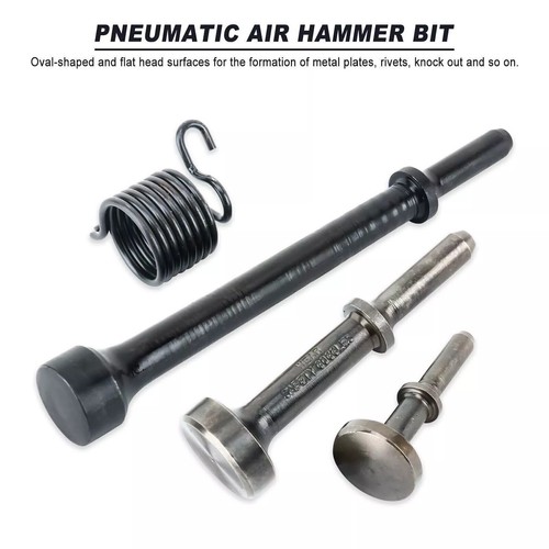 4X Pneumatic Air Hammer Bits Set Smoothing Air Chisel Drill Bit with Spring Kit - Picture 7 of 8
