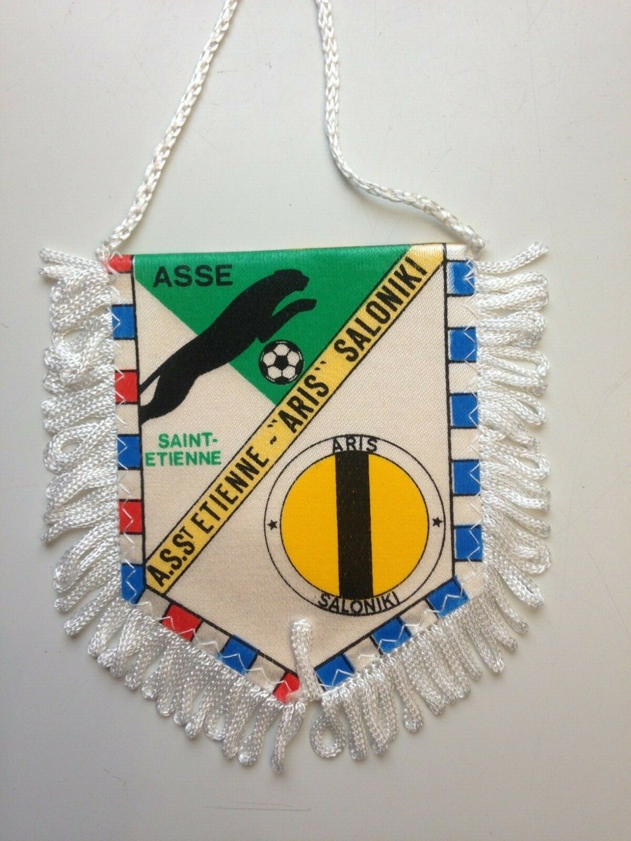 Fanion Rare ASSE – AS Saint-Etienne Vs Aris Salonique – Coupe D’Europe 1979-1980