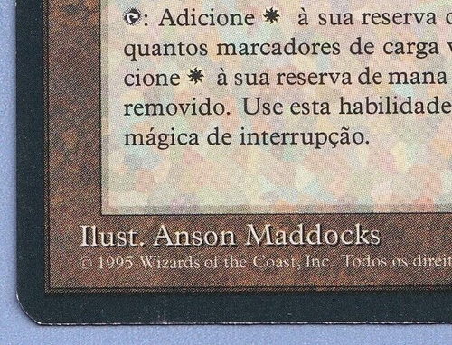 White Mana Battery Portuguese Mtg MISPRINT. Wrong Artist - Imagen 3 de 4