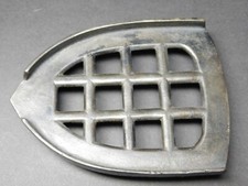 Cast Iron Footed Sad Iron Trivet - Waffle Pattern