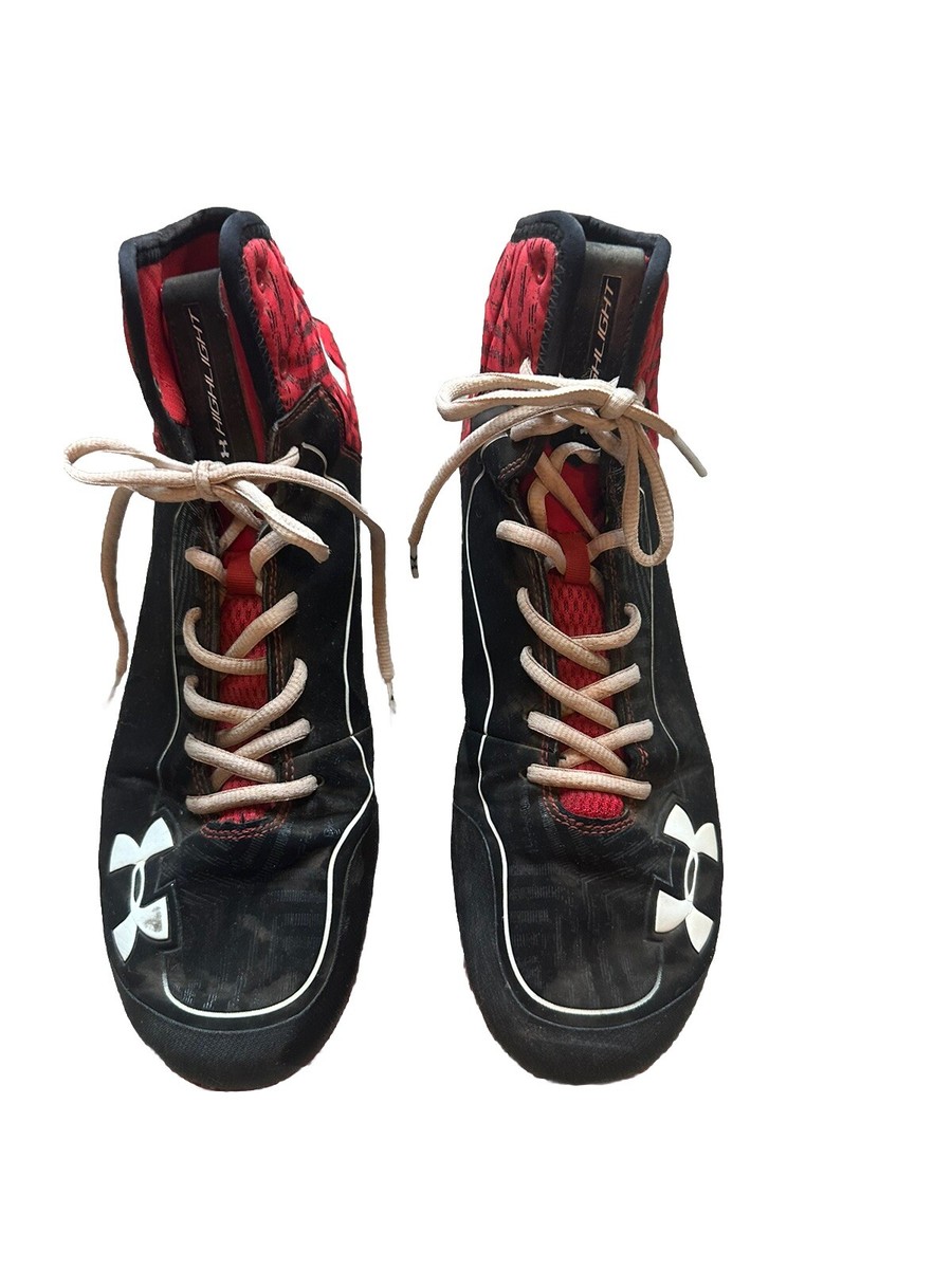 Under Armour Spine Highlight Red And Black Cleets | eBay