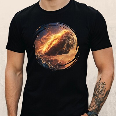 Herren T-Shirt Asteroid Motiv Baumwolle Größe XS bis 5XL