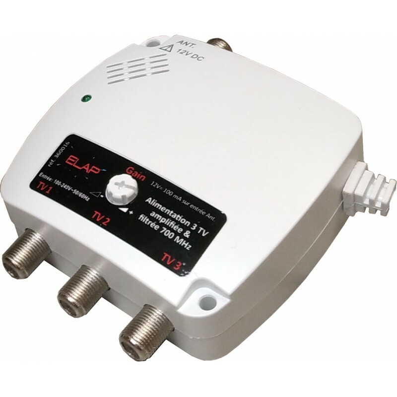 Alimentation 12V 50mA pour booster antenne râteau et préampli TV