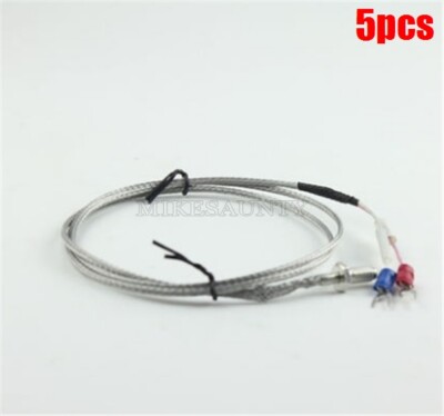 5Pcs Screw-Type K-Type Thermocouple M6 2M Temperature Probe Temperature Senso cq
