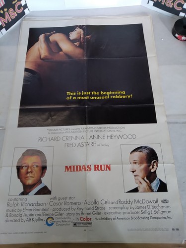Midas Run"" Original einseitiges Filmposter 27x41 Zoll (1969) Versand