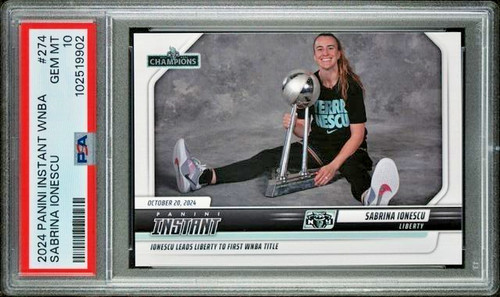 PSA 10 Sabrina Ionescu 2024 Panini Instant #274 New York Liberty Champ PR #/468