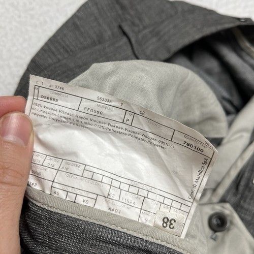 Pantalones de Colección Giorgio Armani Collezioni Mezcla de Lino Para Hombre Gris Plisado - Imagen 5 de 9