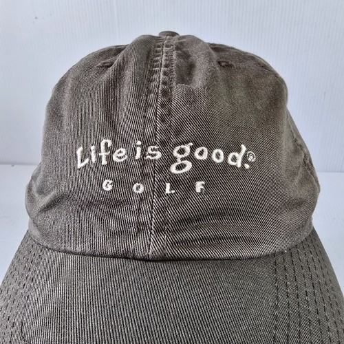 Sombrero ajustable Life is Good Golf Logo adulto marrón - Imagen 3 de 8