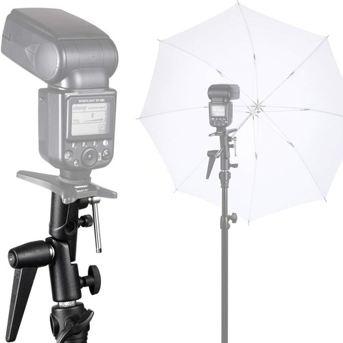 AU Flash Bracket Umbrella Holder H-Shape Metal Hot Shoe Mount for Light Stand - Picture 5 of 9
