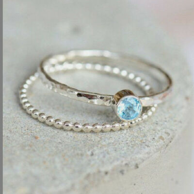 Bewitching Swiss Blue Topaz Gemstone 925 Sterling Silver Ring All Size