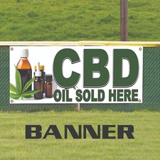 CBD Oil Sold Here Vinyl Banner Stores Advertising Display Outdoor Printed Banner