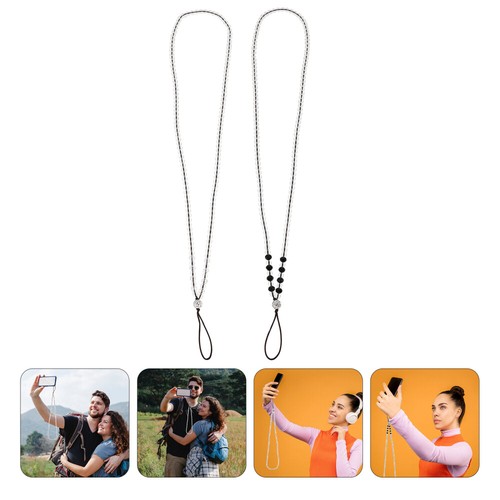 2Pcs Phone Lanyards Cell Phone Lanyard Silicone Lanyards Clip