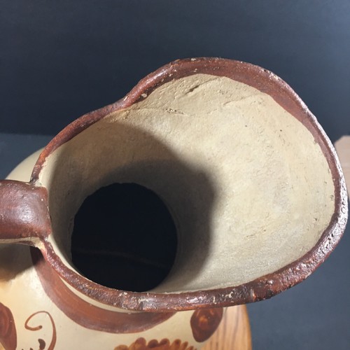 Vintage Mexican Water Pitcher Vase Made in Mexico Brown Pottery 12" - Picture 8 of 10