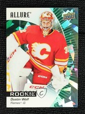 2023-24 Upper Deck Allure Rookies Green Rainbow 81/99 Dustin Wolf #104 1jq3