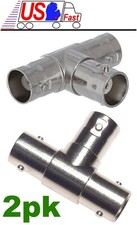 NEW - Lot2pack/pcs/pk/x RG58 BNC Female/Female/Female T/TEE Adapter