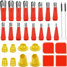 30Pcs Caulking Finisher Kit, 16Pcs Caulking Nozzle Coating Tips Applicators Reus