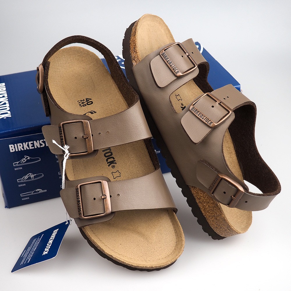 Birkenstock Milano Mocha Birkibuc Unisex Slingback Sandals EU 42=US Men 9-9.5 Birkenstock Milano Mocha Birkibuc Unisex Slingback Sandals  main image 3
