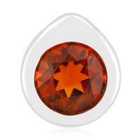 Cavill Citrin AnhäNger 925 Silber Rhodiniert Tropfen 1,22Ct Orange