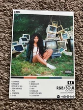 SZA CTRL Album Cover Post Card 7 x 5