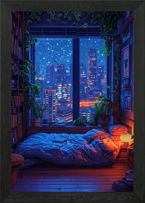 Lofi vibes Mood Framed Wall Art Poster Canvas Print Picture